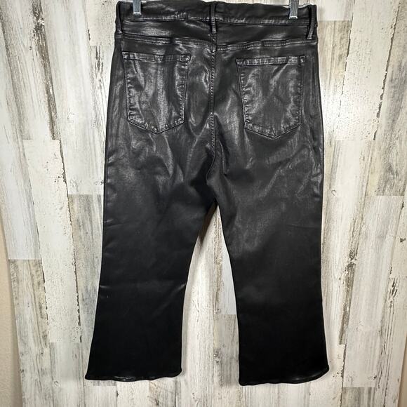 FRAME Le Crop Mini Boot Coated Black Jeans – Size 34 – High-Rise – MSRP $258 - Picture 2 of 8